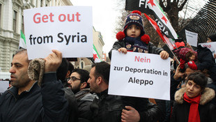 Avusturya’da Halep protestosu