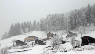 Ayder Yaylası'nda kar yağışı