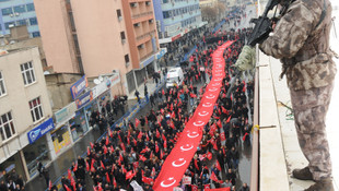 Batman'da Teröre Lanet Kardeşliğe Davet yürüyüşü