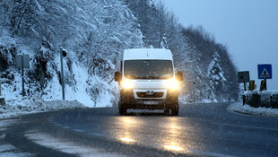 Bolu Dağı'nda kar yağışı