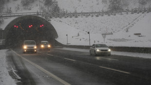 Bolu Dağında yoğun kar yağışı