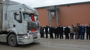 Bursa'dan Haleplilere 20 tır yardım gönderildi