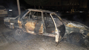 Çankırı'da otomobil yangını