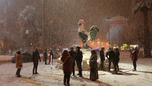 Denizli'de kar yağışı