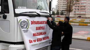 Diyarbakır'dan Haleplilere 210 ton un yardımı