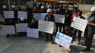 Doğu Guta'da Halep'e destek gösterisi