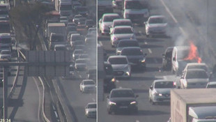 E-5te zincirleme kaza! 5 araç birbirine girdi