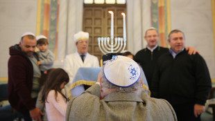 Edirne'de Hanuka Bayramı kutlandı