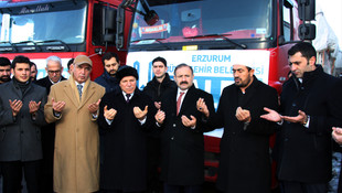 Erzurum'dan Haleplilere yardım