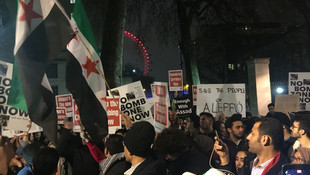 Halep'teki sivillere yönelik saldırılara tepkiler