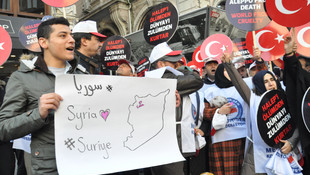 Halep'teki sivillere yönelik saldırılara tepkiler