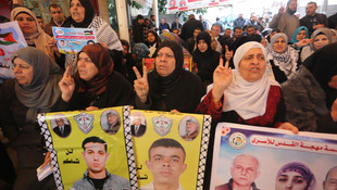 İsrail hapishanelerindeki Filistinlilere destek gösterisi