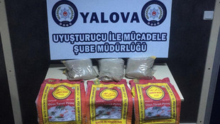 Yalovada pirinç çuvalları içinde 8,5 kilo eroin ele geçirildi