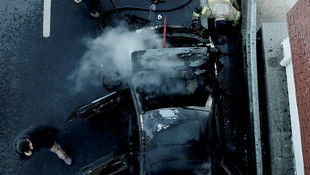 Seyir halindeki araçta yangın