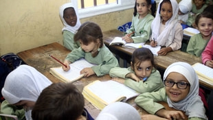 Sudan'da eğitim gören Suriyeli çocuklar