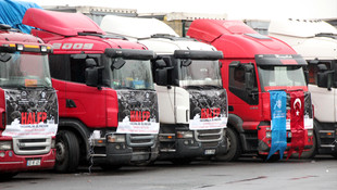 Tekirdağ'dan Haleplilere 10 tır yardım