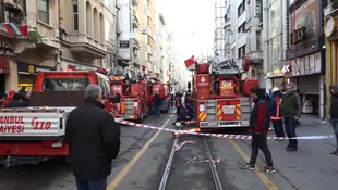 İstiklal Caddesinde yangın paniği