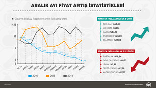 GRAFİKLİ- Aralık ayının zam şampiyonu patlıcan