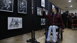 Batı Şeria'da sanat ve engel sergisi