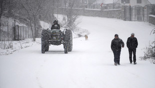 Bolu Dağı'nda yoğun kar yağışı