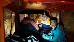 Bursa'da mahsur kalan bekçi kurtarıldı