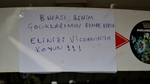 İş yeri soyulan esnaftan hırsıza not