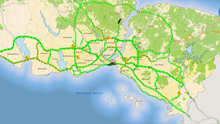 İstanbul'da trafik yoğunluğu yüzde 2