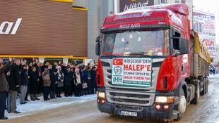 Kırşehir'den Haleplilere 4 tır gıda yardımı