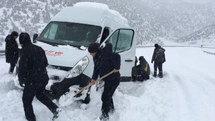 Konya'da ulaşıma kar engeli