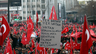 Malatya'da Teröre karşı el ele mitingi