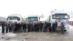 Nevşehir'den Haleplilere 12 tır yardım malzemesi