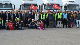 Sınır ötesine 11 tır insani yardım