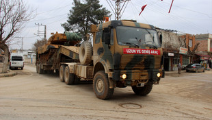 Suriye sınırına askeri sevkiyat