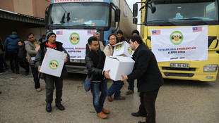 Suriyelilere yardımlar sürüyor
