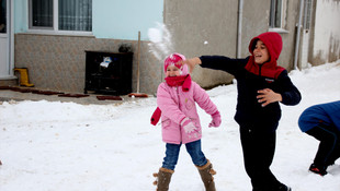 Tekirdağ'da kar keyfi