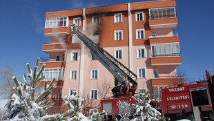 Yozgat'ta apartmanda yangın