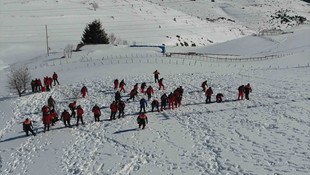 2 bin rakımlı yaylada çığ tatbikatı