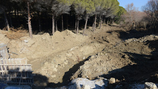 Çanakkale'de şehitlik yolunun selden zarar görmesi