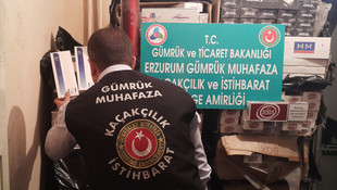 Erzurum'da 52 bin 907 paket kaçak sigara ele geçirildi