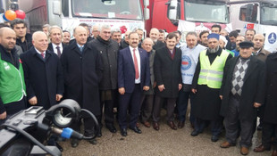 Erzurum'dan Halep'e 40 tır yardım