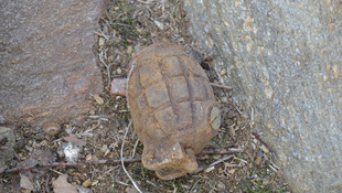 Kurtuluş Savaşı'ndan kalma el bombası imha edildi