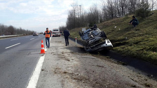 TEM Otoyolu'nda trafik kazası: 2 yaralı