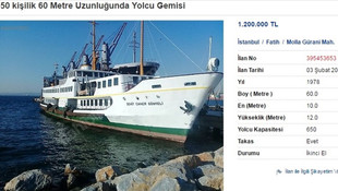 Yolcu vapuru internetten satışa çıkarıldı