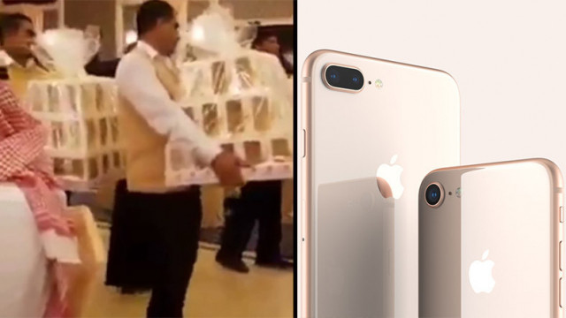 Nikah şekeri yerine iPhone 8 dağıttı!