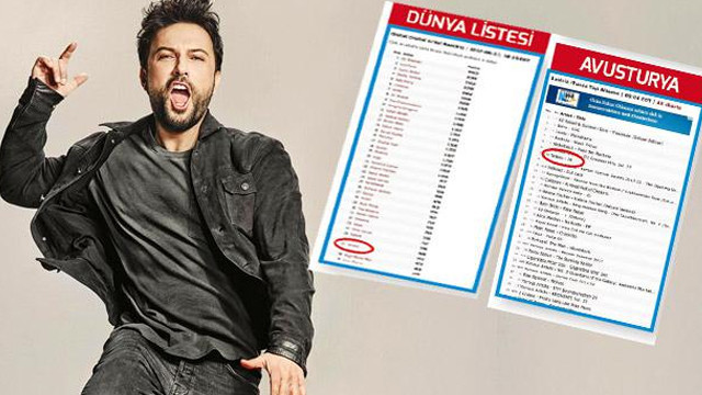 Tarkan dünya listelerine girdi!