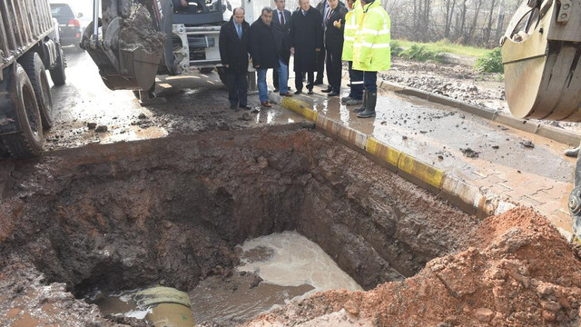 Balıkesir'de su borusundaki patlama