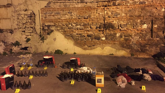 Beyoğlu'nda 7 molotofkokteyli bulundu