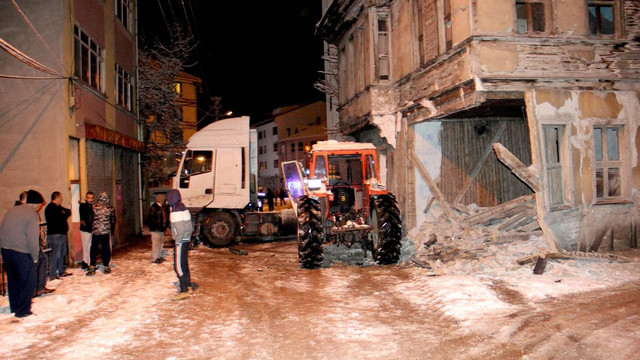 Bolu'da kar yağışı