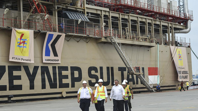 Endonezya'daki "Zeynep Sultan" elektrik santrali gemisi