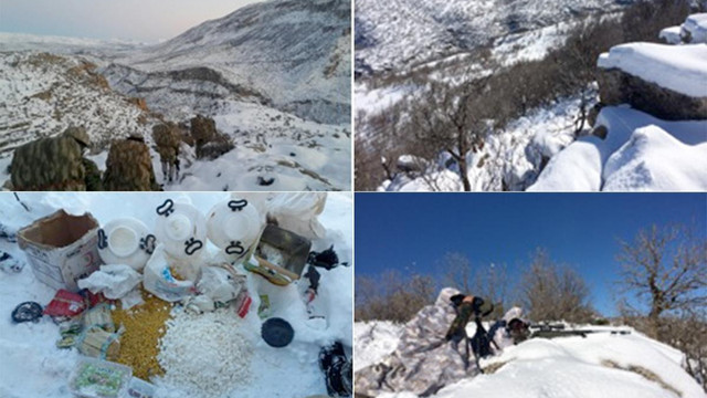 Kar altında "terör" operasyonu